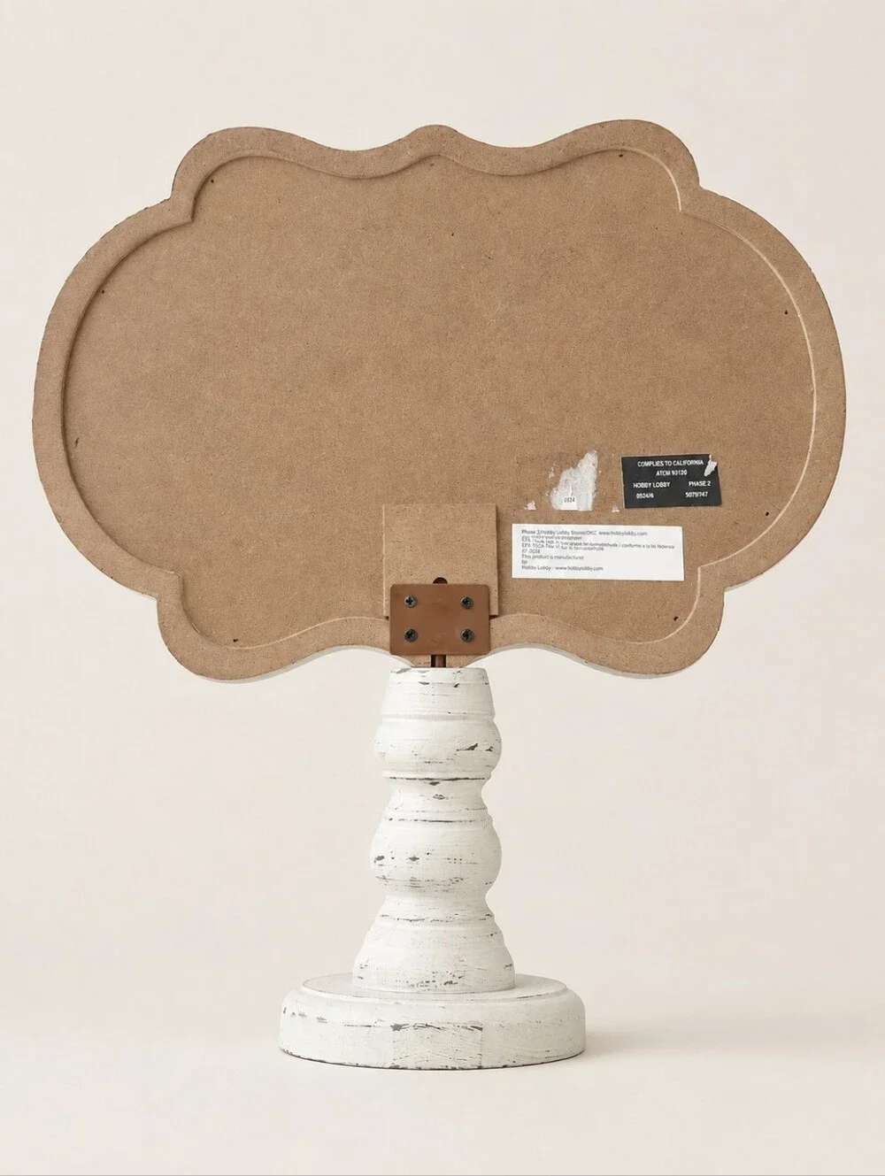Hobby Lobby Distressed Chalkboard Stand Cream White Farmhouse Cottagecore Decor